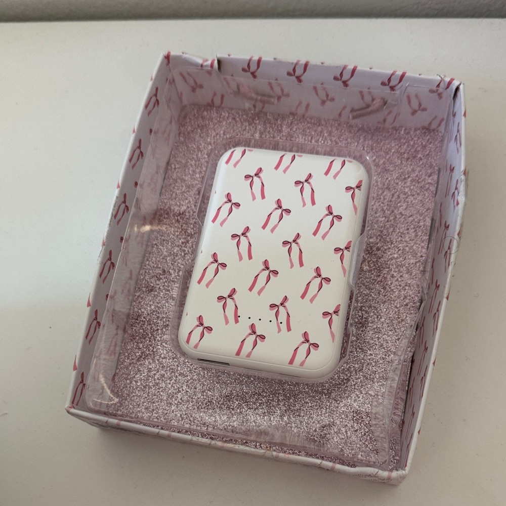 Pink power bank it is new